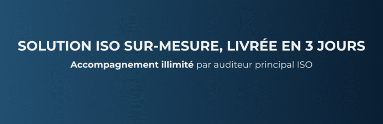 20 % de commission | Commercialisez une solution ISO 100 % digitale (690 € à 1 390 €), livrée en 3 jours ouvrés